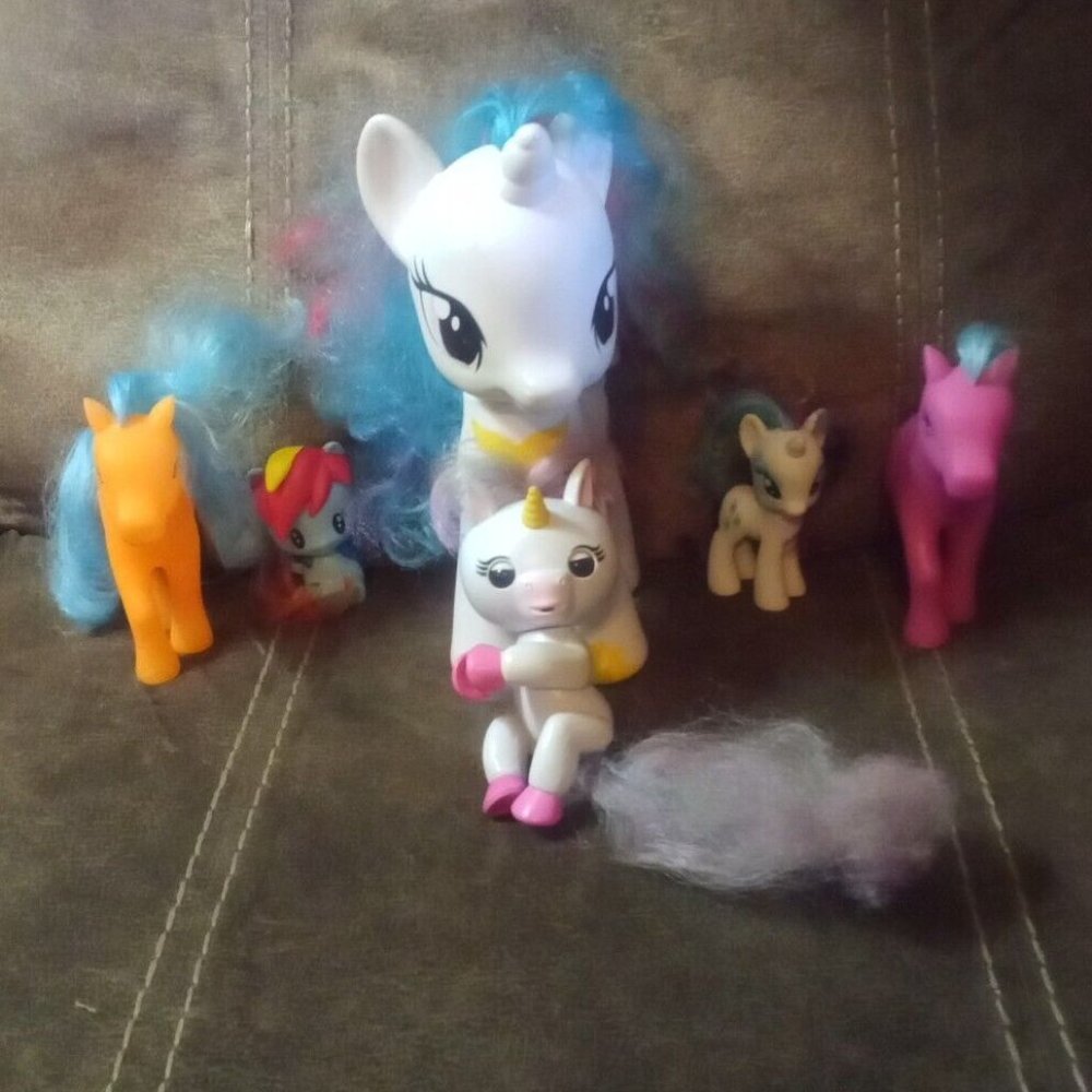 My Little Pony Pegasus Horse Unicorn Fingerling assorted Sizes Mixed Lot Of 6
